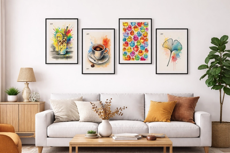 Affiches Nexa Print dans un salon