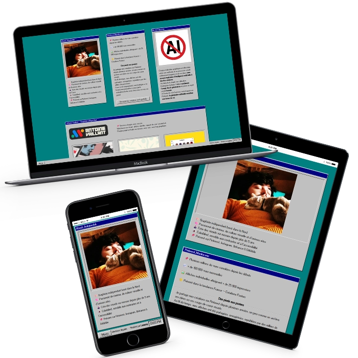 Site internet portfolio Antoine Vaillant graphiste