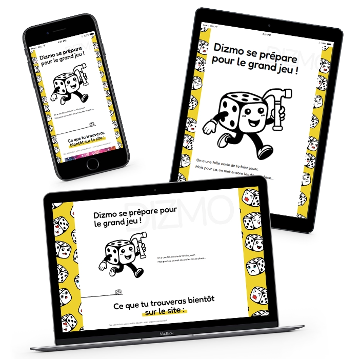 Site internet Dizmo univers jeux et divertissement