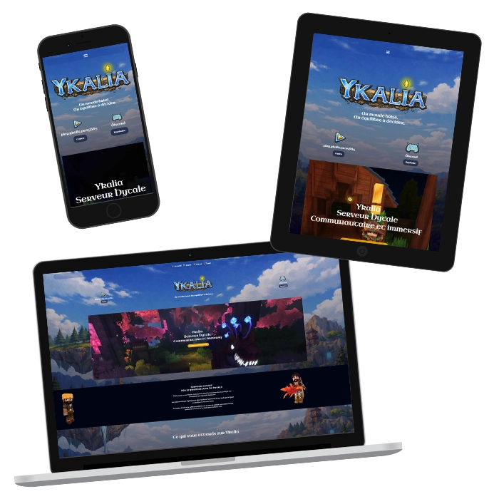 Site internet Ykalia serveur Hytale