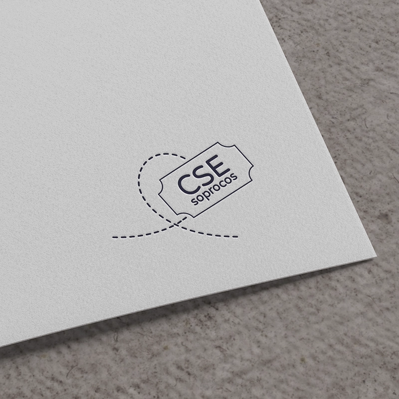 Logo CSE Soprocos sur support papier