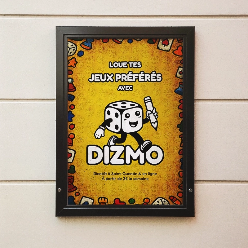 Affiche Dizmo location jeux de société