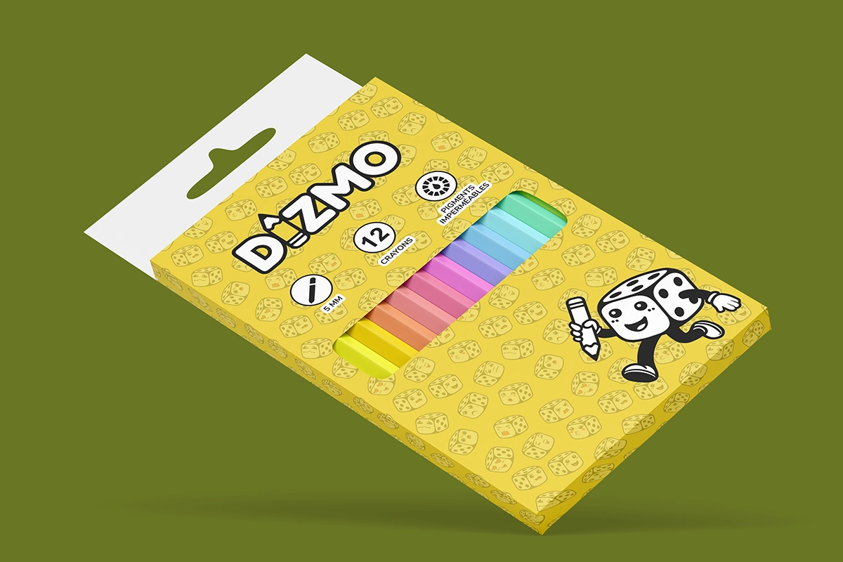 Crayons Dizmo identité visuelle ludique
