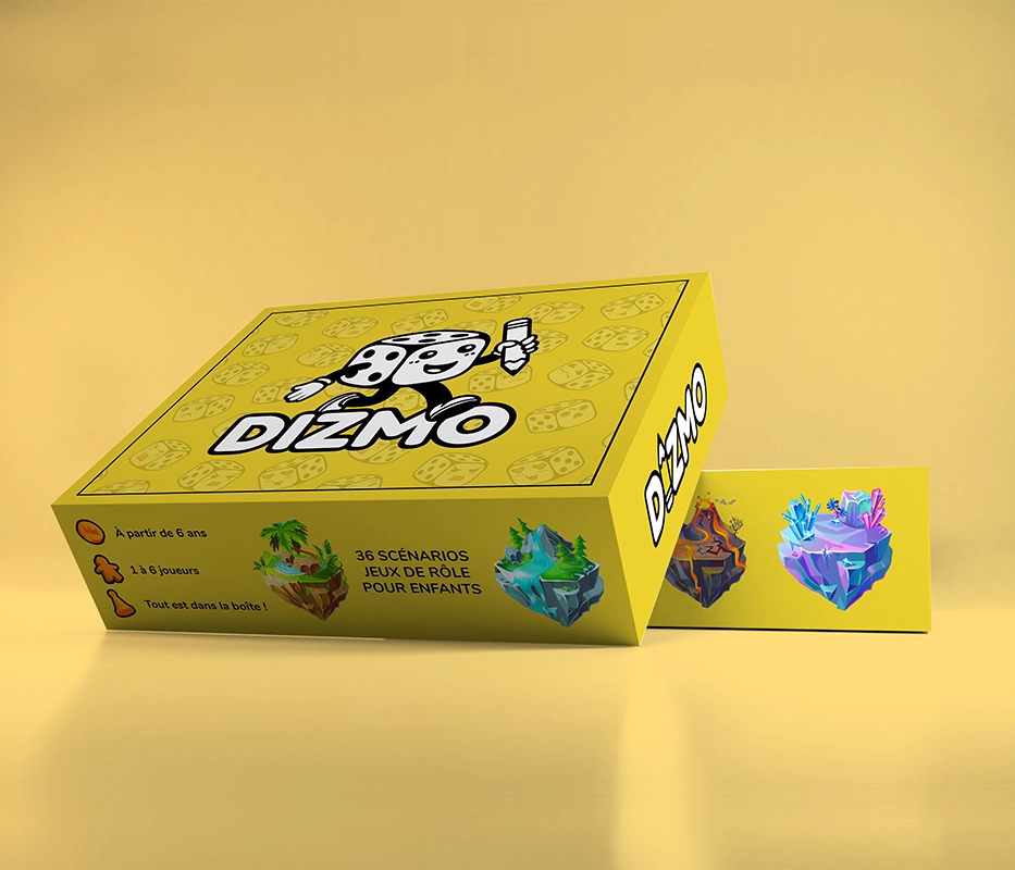 Boîte de jeu Dizmo concept location jeux