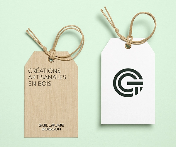Étiquettes Guillaume Boisson identité visuelle