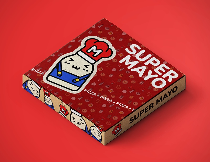 Pizza branding Super Mayo